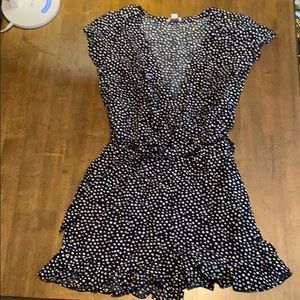 Loft polka dot flutter romper